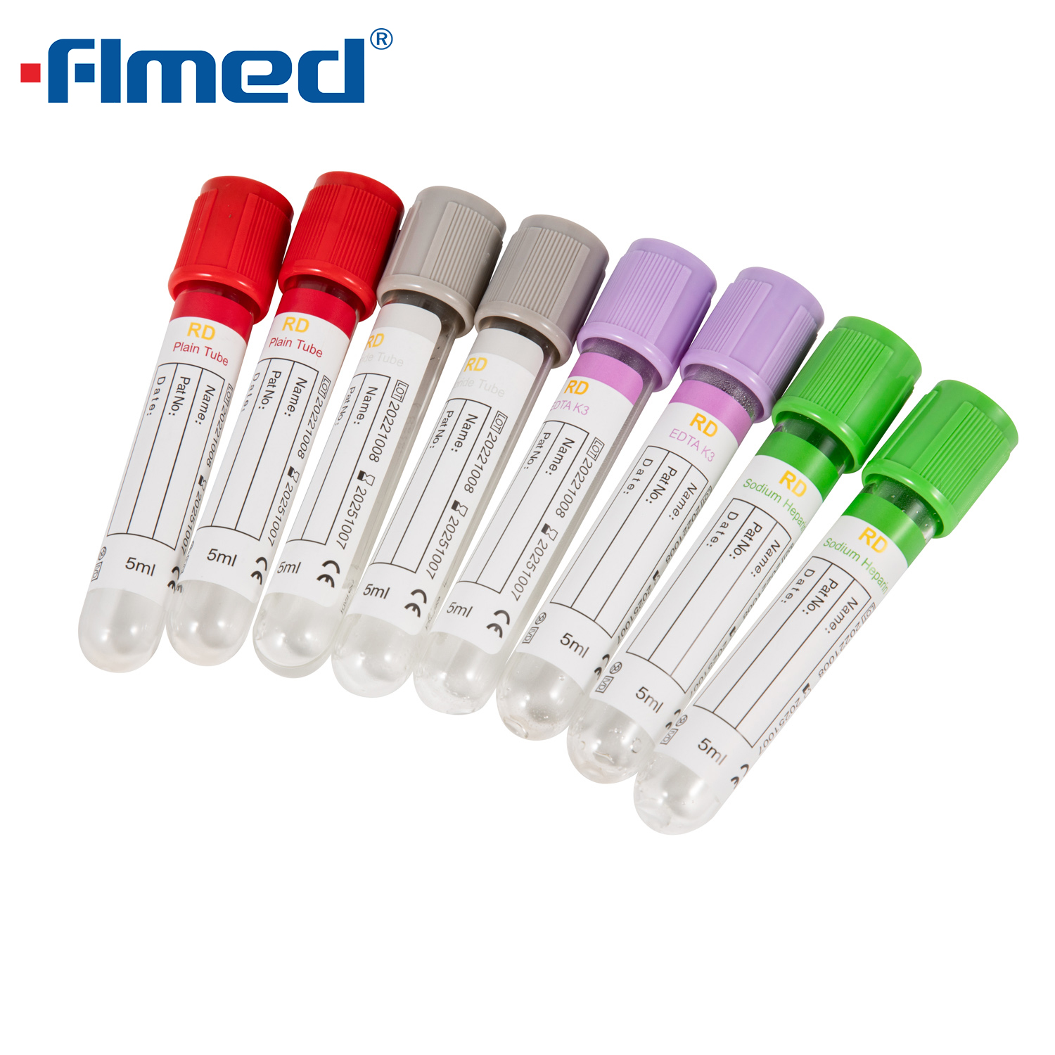 Vacuum Glass Blood Collection Tubes for Blood Samples Collection from
