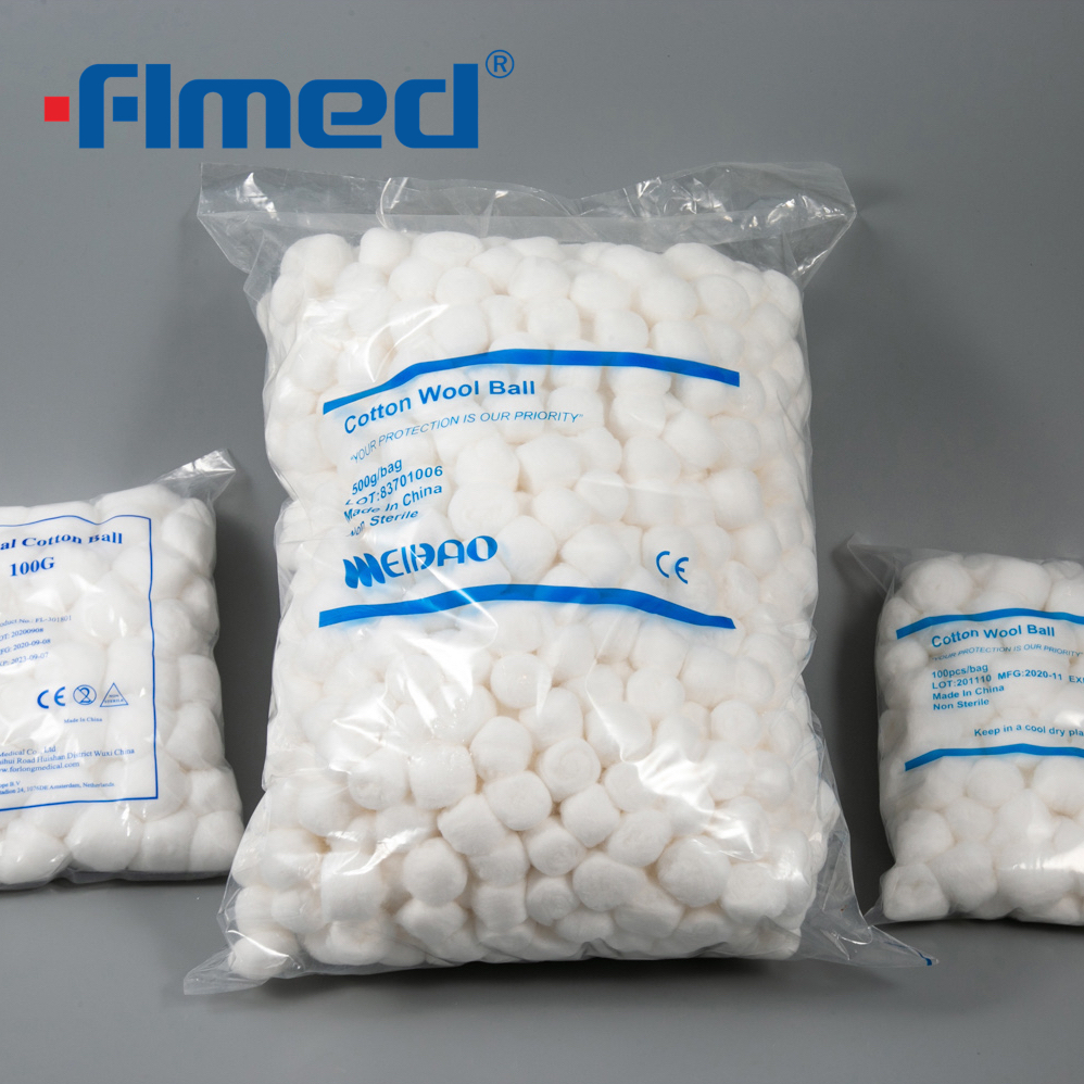 Absorbent Disposable Organic Cotton Balls from China manufacturer