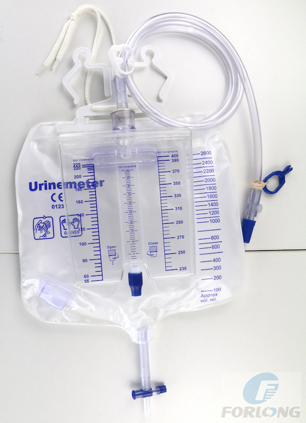 Urine Meter Drain Bag with Three Chambers from China manufacturer Forlong Medical